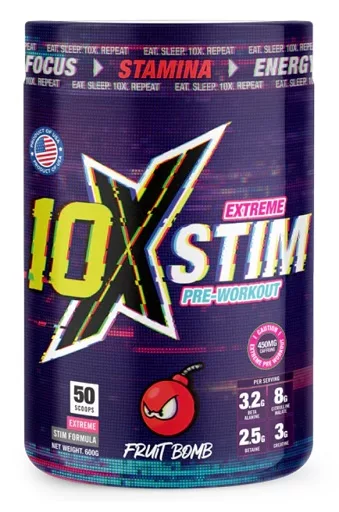 10XAthletic 10X Stim Extreme Pre-Workout (50 Serv.) 600g Fruit Bomb