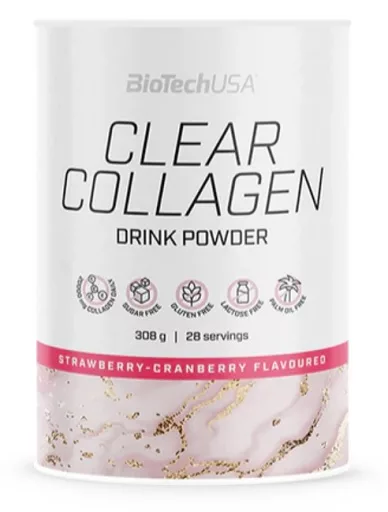 BioTech Clear Collagen 308g Strawberry Cranberry