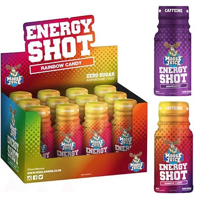 Muscle Moose Energy Shot - (12x60ml) Rainbow Candy