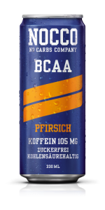 Nocco BCAA Drink blau (24 x 330 ml) Pfirsich
